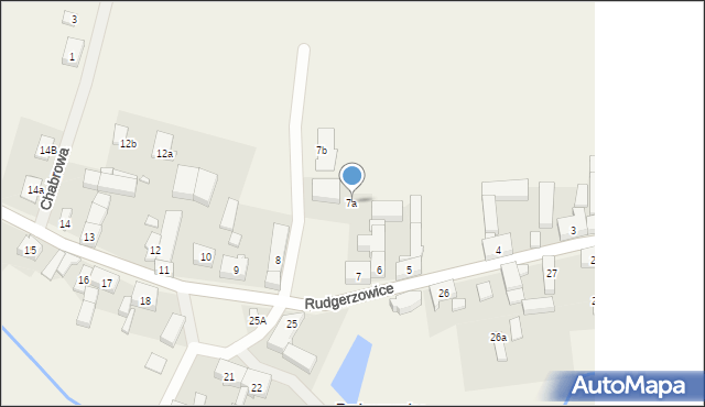 Rudgerzowice, Rudgerzowice, 7a, mapa Rudgerzowice