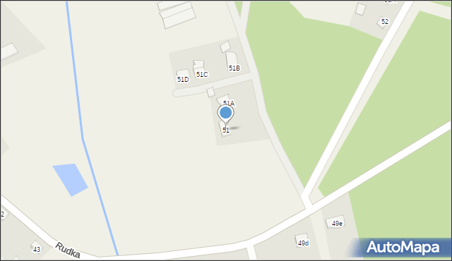 Rudka, Rudka, 51, mapa Rudka