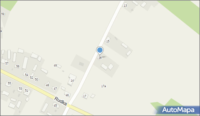 Rudka, Rudka, 16, mapa Rudka