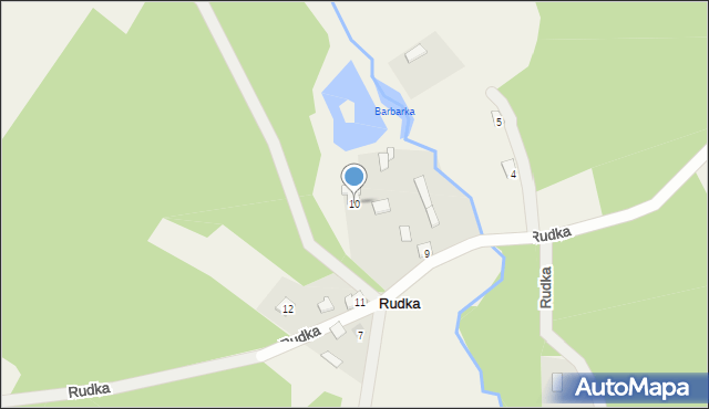 Rudka, Rudka, 10, mapa Rudka