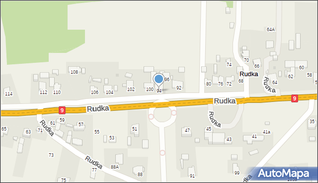 Rudka, Rudka, 94, mapa Rudka