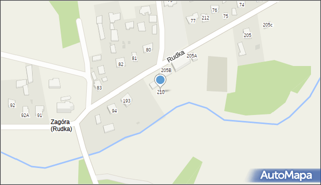 Rudka, Rudka, 210, mapa Rudka