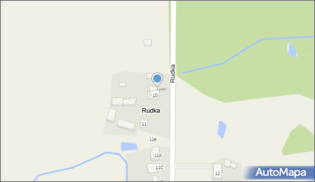 Rudka, Rudka, 10A, mapa Rudka