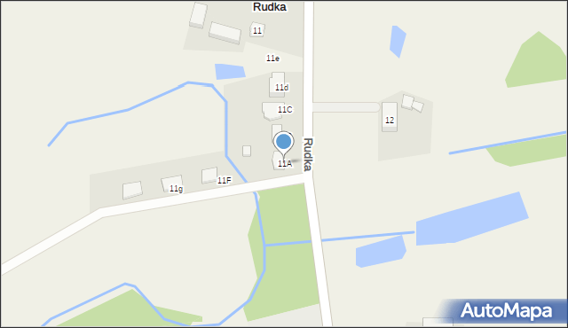 Rudka, Rudka, 11A, mapa Rudka