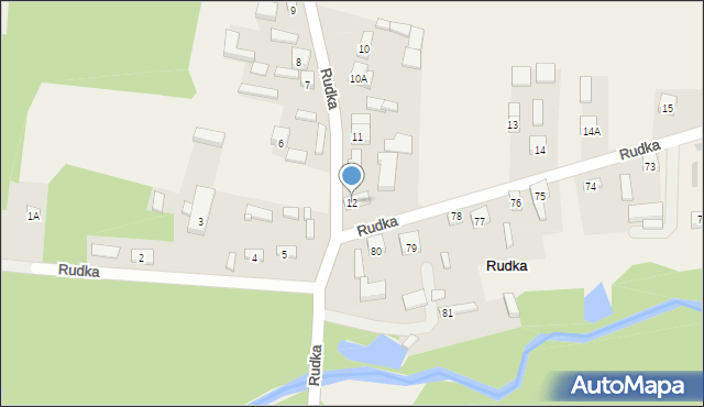 Rudka, Rudka, 12, mapa Rudka