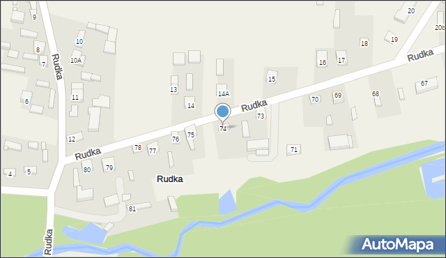 Rudka, Rudka, 74, mapa Rudka