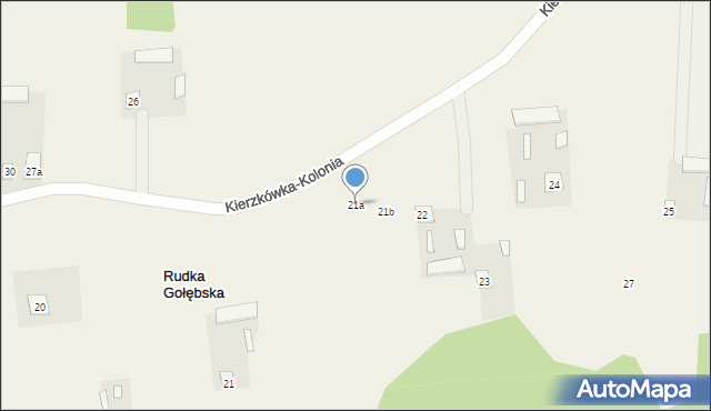 Rudka Gołębska, Rudka Gołębska, 21a, mapa Rudka Gołębska