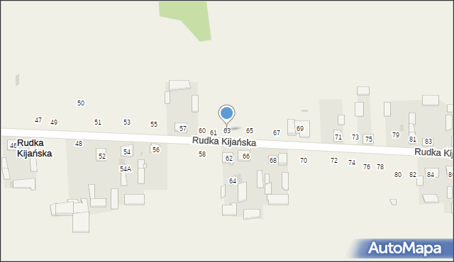 Rudka Kijańska, Rudka Kijańska, 63, mapa Rudka Kijańska