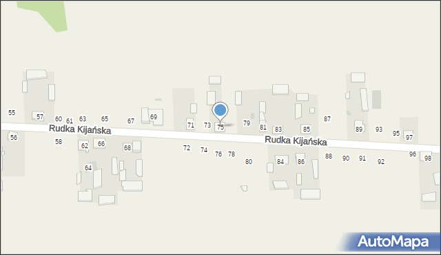 Rudka Kijańska, Rudka Kijańska, 75, mapa Rudka Kijańska