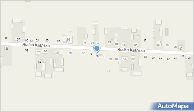 Rudka Kijańska, Rudka Kijańska, 76, mapa Rudka Kijańska