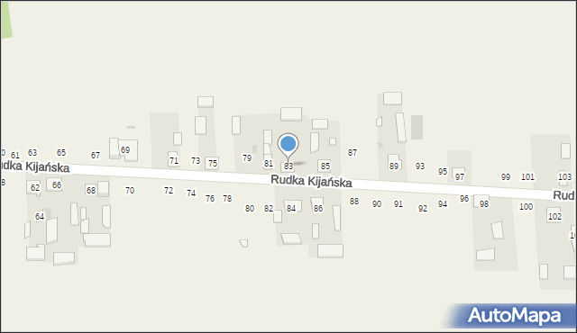 Rudka Kijańska, Rudka Kijańska, 83, mapa Rudka Kijańska