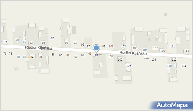 Rudka Kijańska, Rudka Kijańska, 98, mapa Rudka Kijańska