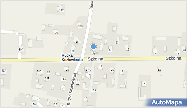 Rudka Kozłowiecka, Rudka Kozłowiecka, 15, mapa Rudka Kozłowiecka