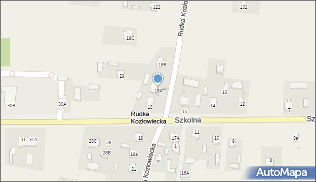 Rudka Kozłowiecka, Rudka Kozłowiecka, 18A, mapa Rudka Kozłowiecka