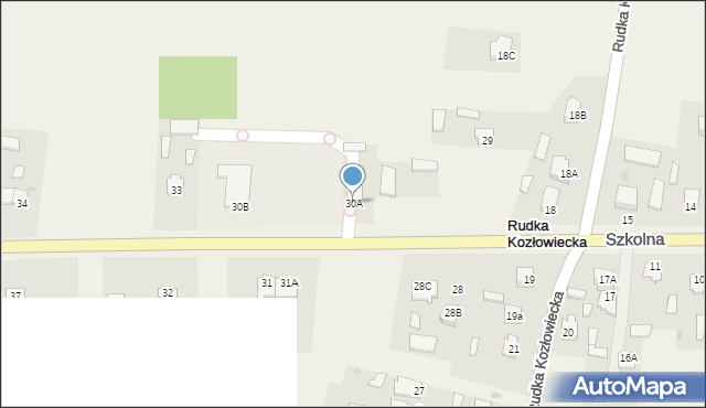 Rudka Kozłowiecka, Rudka Kozłowiecka, 30A, mapa Rudka Kozłowiecka