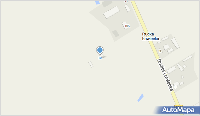 Rudka Łowiecka, Rudka Łowiecka, 10, mapa Rudka Łowiecka