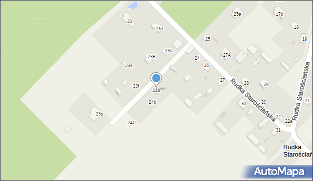 Rudka Starościańska, Rudka Starościańska, 24a, mapa Rudka Starościańska