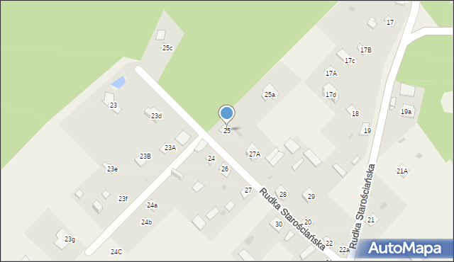 Rudka Starościańska, Rudka Starościańska, 25, mapa Rudka Starościańska