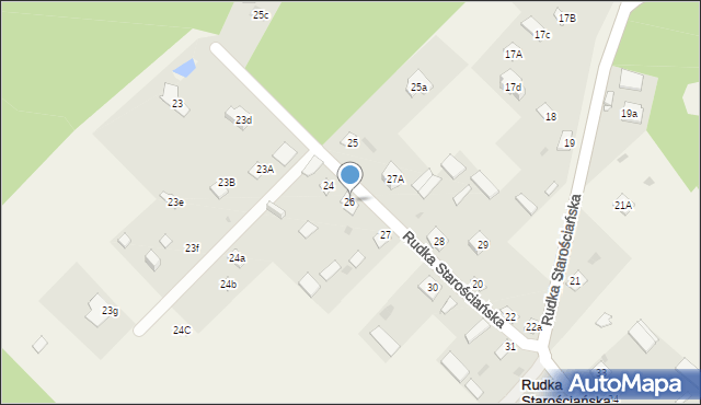 Rudka Starościańska, Rudka Starościańska, 26, mapa Rudka Starościańska