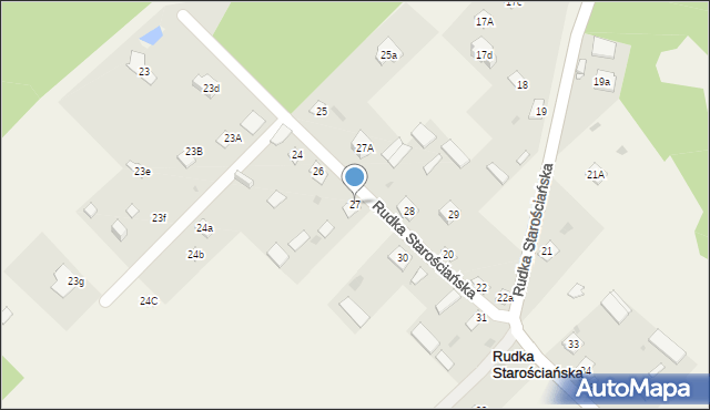 Rudka Starościańska, Rudka Starościańska, 27, mapa Rudka Starościańska