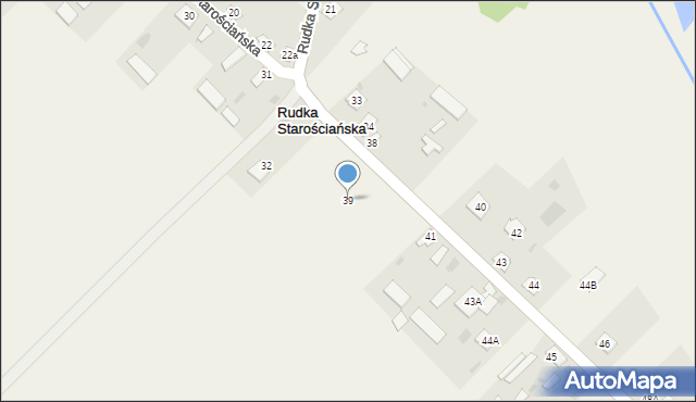 Rudka Starościańska, Rudka Starościańska, 39, mapa Rudka Starościańska
