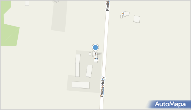 Rudki, Rudki-Huby, 7, mapa Rudki