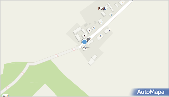 Rudki, Rudki, 7A, mapa Rudki