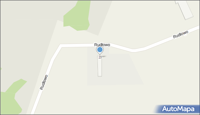 Rudłowo, Rudłowo, 13, mapa Rudłowo