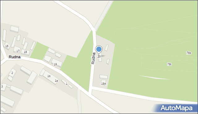Rudna, Rudna, 20, mapa Rudna