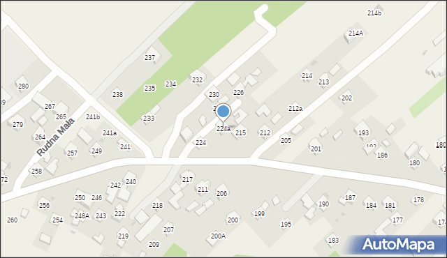 Rudna Mała, Rudna Mała, 224a, mapa Rudna Mała