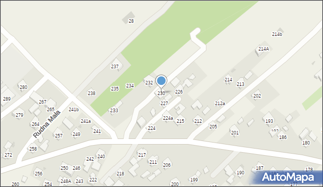 Rudna Mała, Rudna Mała, 230, mapa Rudna Mała