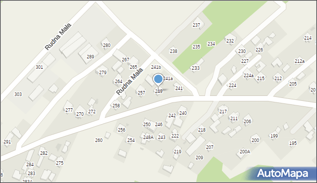 Rudna Mała, Rudna Mała, 249, mapa Rudna Mała