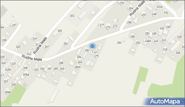 Rudna Mała, Rudna Mała, 276, mapa Rudna Mała