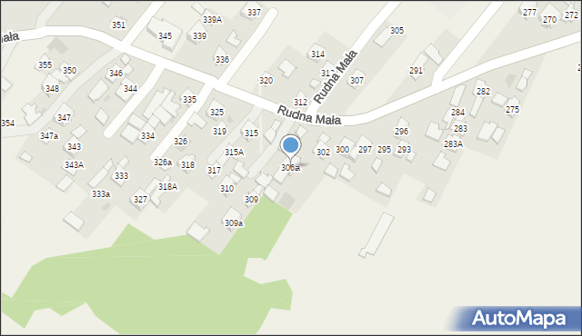 Rudna Mała, Rudna Mała, 306a, mapa Rudna Mała