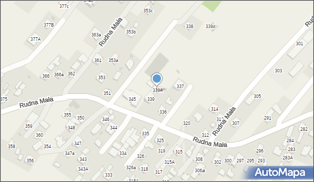 Rudna Mała, Rudna Mała, 339A, mapa Rudna Mała