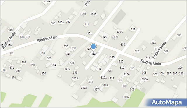 Rudna Mała, Rudna Mała, 344, mapa Rudna Mała