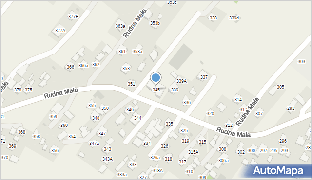 Rudna Mała, Rudna Mała, 345, mapa Rudna Mała