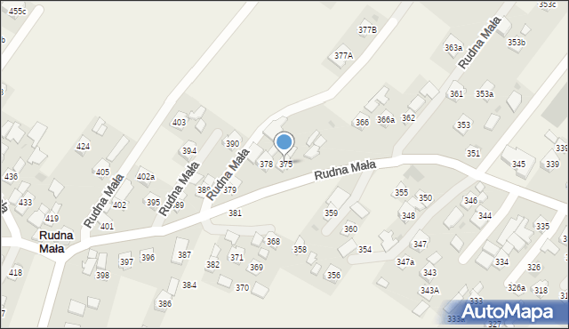 Rudna Mała, Rudna Mała, 375, mapa Rudna Mała