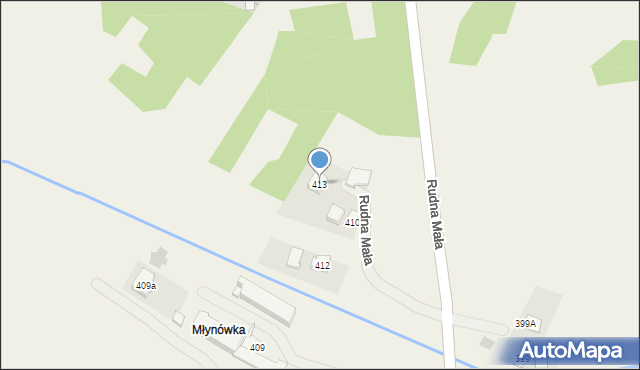 Rudna Mała, Rudna Mała, 413, mapa Rudna Mała