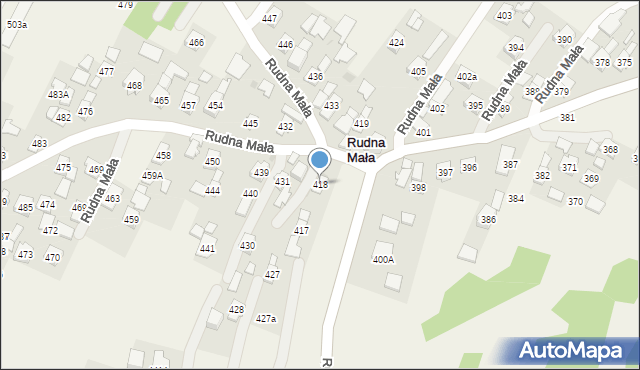 Rudna Mała, Rudna Mała, 418, mapa Rudna Mała