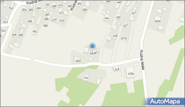 Rudna Mała, Rudna Mała, 441A, mapa Rudna Mała