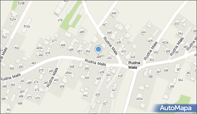 Rudna Mała, Rudna Mała, 445, mapa Rudna Mała