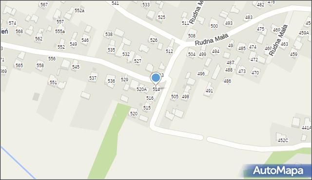 Rudna Mała, Rudna Mała, 514, mapa Rudna Mała
