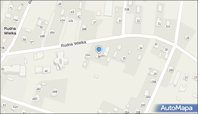 Rudna Wielka, Rudna Wielka, 36, mapa Rudna Wielka