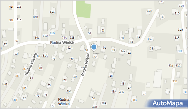Rudna Wielka, Rudna Wielka, 55a, mapa Rudna Wielka