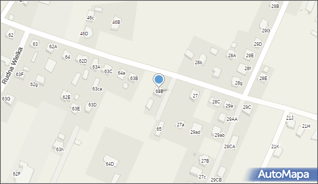 Rudna Wielka, Rudna Wielka, 64B, mapa Rudna Wielka