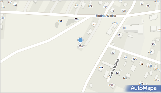 Rudna Wielka, Rudna Wielka, 77A, mapa Rudna Wielka