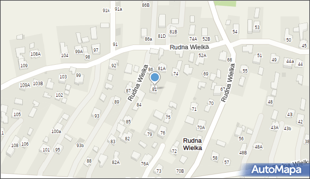 Rudna Wielka, Rudna Wielka, 81, mapa Rudna Wielka
