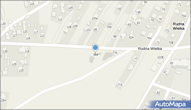 Rudna Wielka, Rudna Wielka, 88a, mapa Rudna Wielka