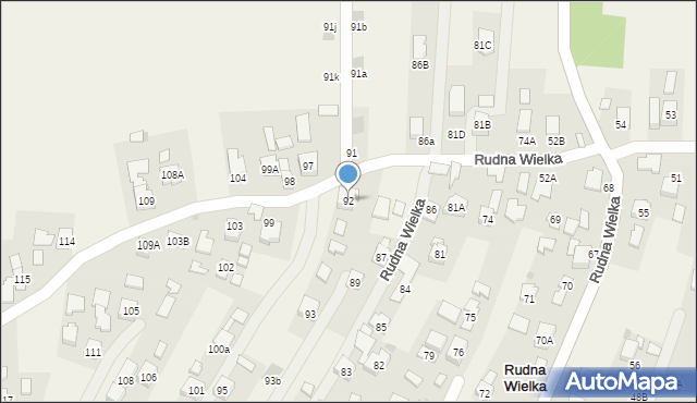 Rudna Wielka, Rudna Wielka, 92, mapa Rudna Wielka